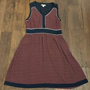 Coldwater Creek Navy and Red Dress